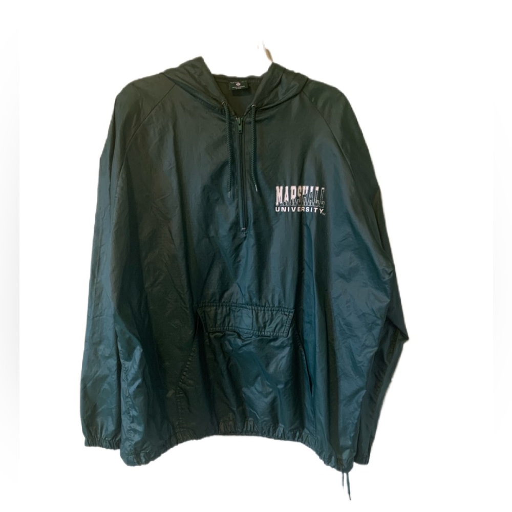 Vintage Marshall Thundering Herd Windbreaker Hooded Raingear Lightweight Size L
